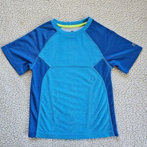Champion Kids S (6-7) Blue Short Sleeve Performance Athletic Shirt Polyester